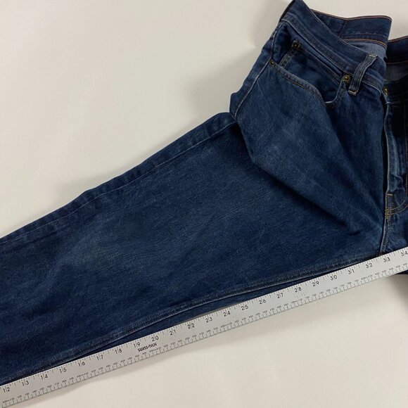 J.CREW The Sutton Jeans Mens 32 x 34 Measures 35.5 x 33 Blue Cotton Indigo Dye - Picture 11 of 12